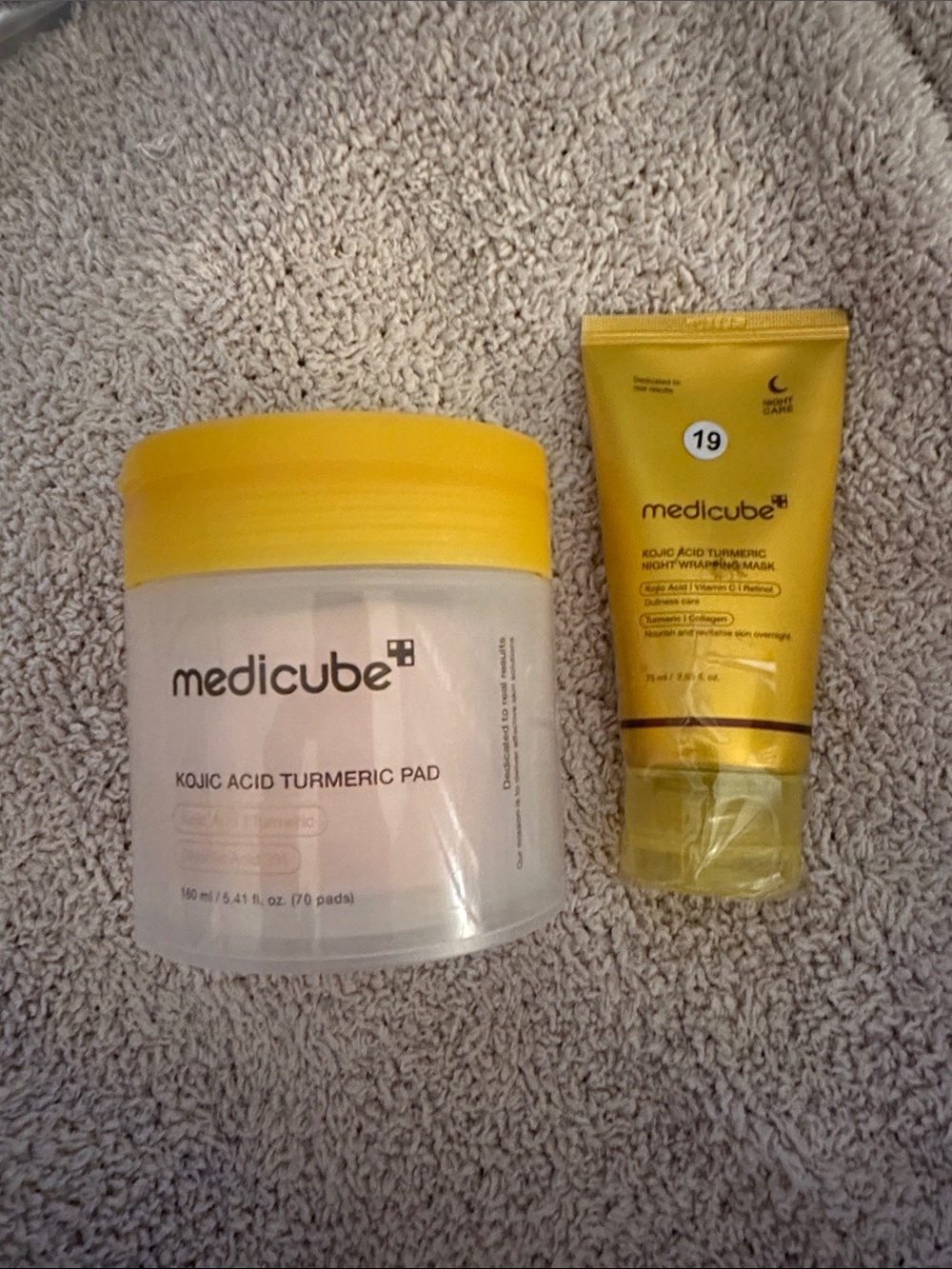 Medicube Kojic Acid Turmeric Pads & Mask new and sealed